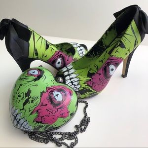 Iron Fist Zombie Peeptoe heels *Now with purse*